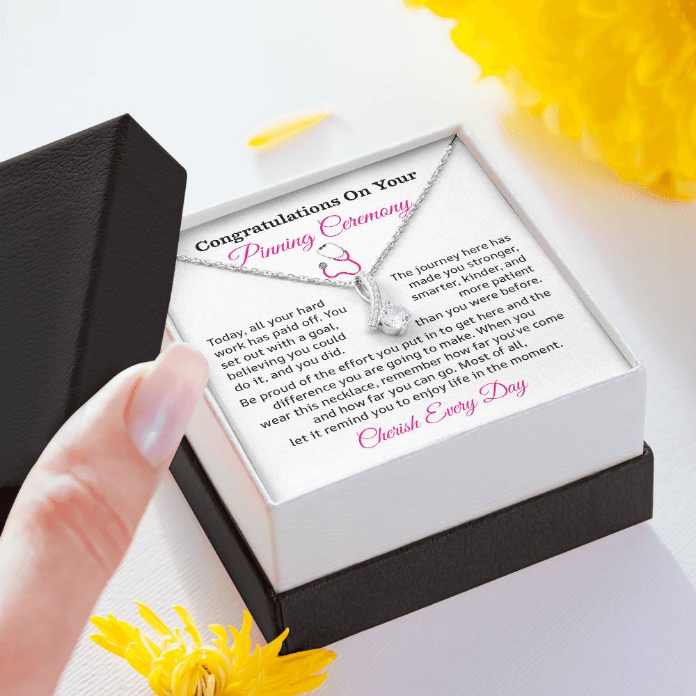 Congratulations On Your Pinning Ceremony Necklace Pinning Ceremony Necklace Gift Congratulations Pinning Ceremony Jewelry Strength And Growth Necklace Gift Pinning Ceremony Milestone Necklace Pinning Ceremony Graduation Necklace Gift