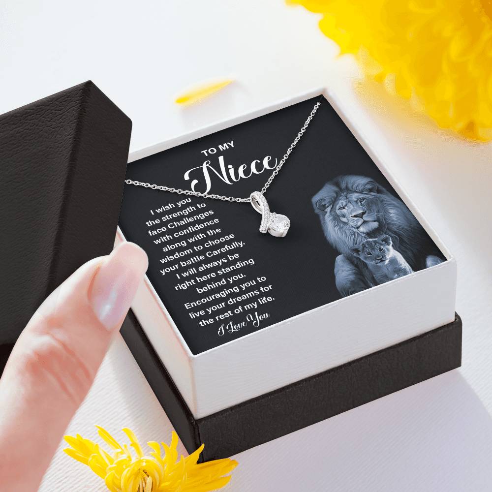 To My Niece Necklace Gift With Meaningful Message Card
