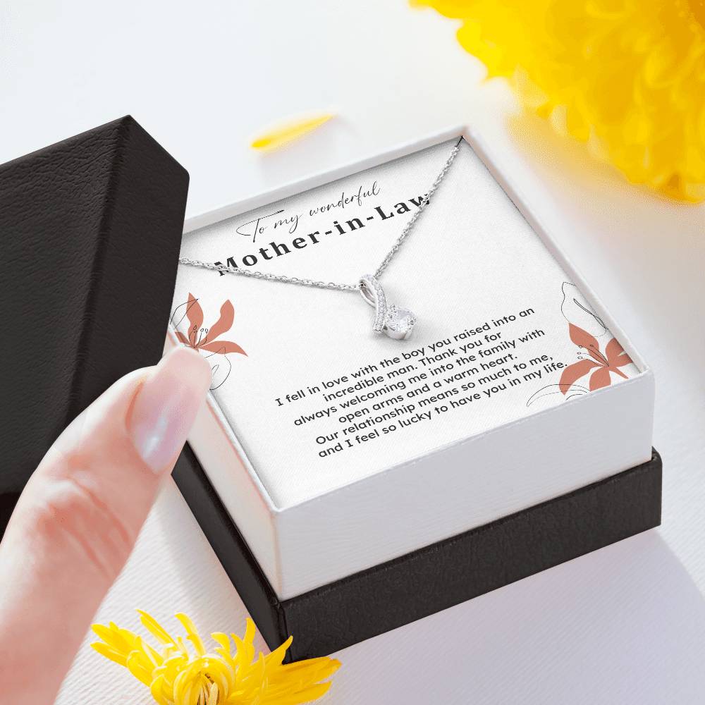 To My Wonderful Mother-in-law Necklace Mother-in-law Necklace Gift Thank You Gift For Mother-in-law Sentimental Mother-in-law Jewelry Jewelry For Mother-in-law Emotional Gift For Mother-in-law Meaningful Gift For Mother-in-law Mother Sentimental Jewelry