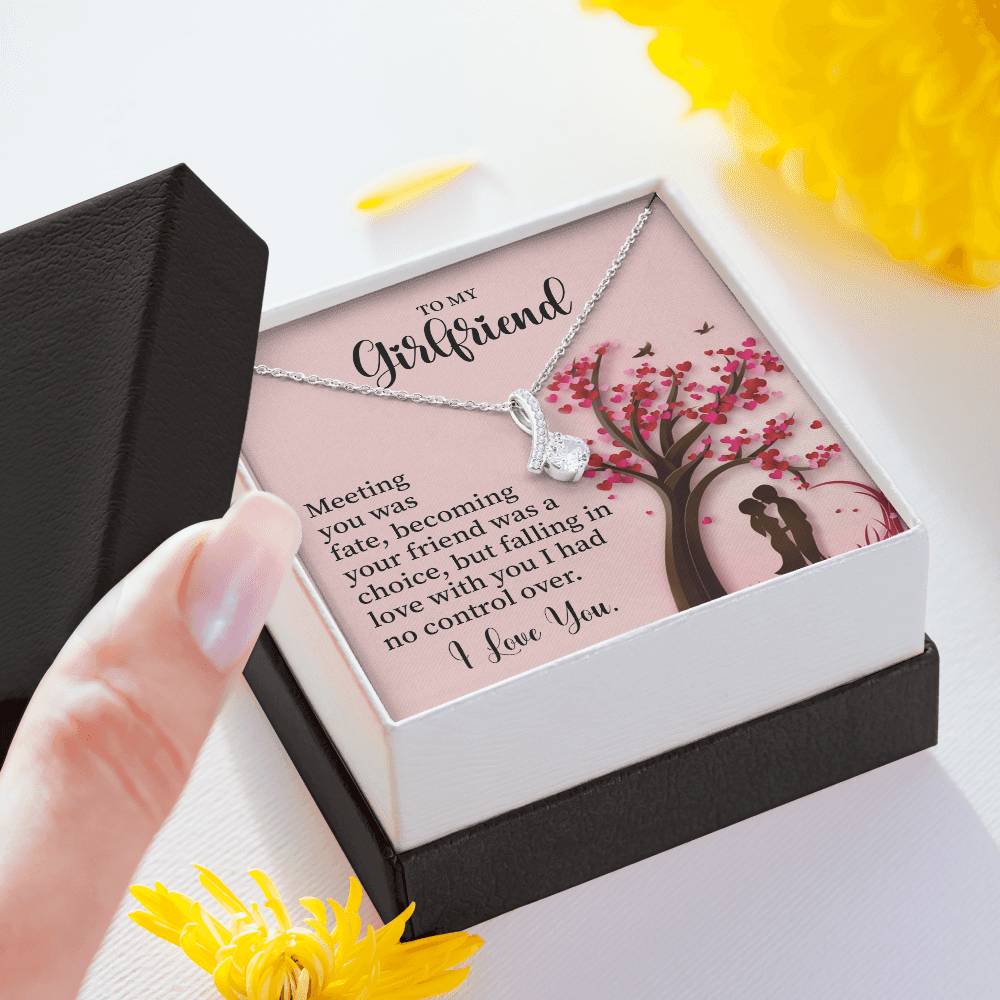 Girlfriend Necklace Romantic Gift with Message Card