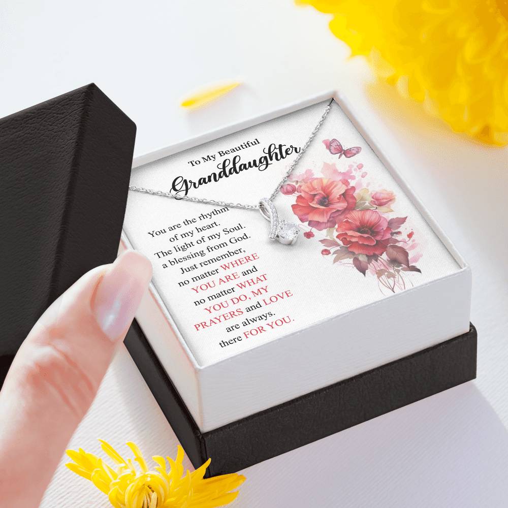 Granddaughter Necklace Gift – Blessing from God Message Box
