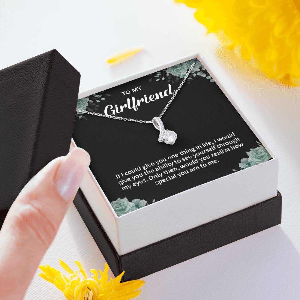 To My Girlfriend Necklace – Jewelry Gift with Message Card