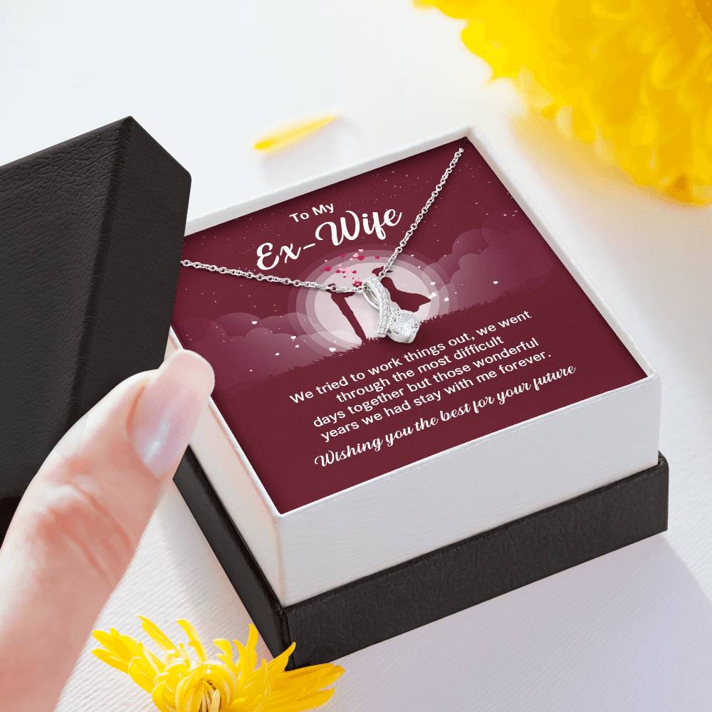 Ex-Wife Necklace Gift – Elegant Jewelry with Message Card