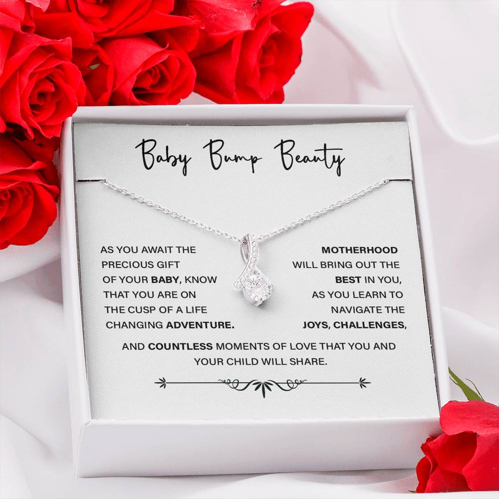 Baby Bump Beauty, Inspirational Gift Necklace For Pregnant Mothers Jewelry For Mom-to-be, Celebrating Motherhood Sentimental Pregnancy Necklace Necklace For Mother’s Pregnancy Journey Sentimental Necklace Gift Pregnancy Adventure Necklace Gift