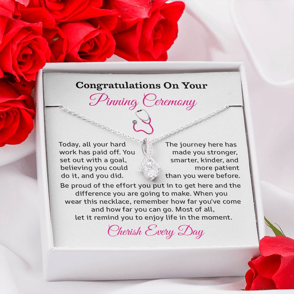 Congratulations On Your Pinning Ceremony Necklace Pinning Ceremony Necklace Gift Congratulations Pinning Ceremony Jewelry Strength And Growth Necklace Gift Pinning Ceremony Milestone Necklace Pinning Ceremony Graduation Necklace Gift