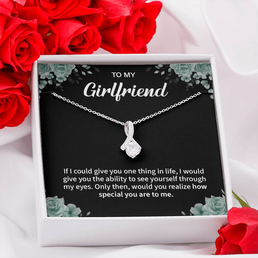 To My Girlfriend Necklace – Jewelry Gift with Message Card