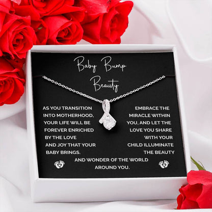 Baby Bump Beauty, Best Necklace Gift For Expecting Mother Necklace With Heartfelt Message Thoughtful Necklace Gift For New Mom Best Mother’s Day Necklace Gift For Mom-to-be Pregnancy Journey Necklace Gift Thoughtful Gift Necklace