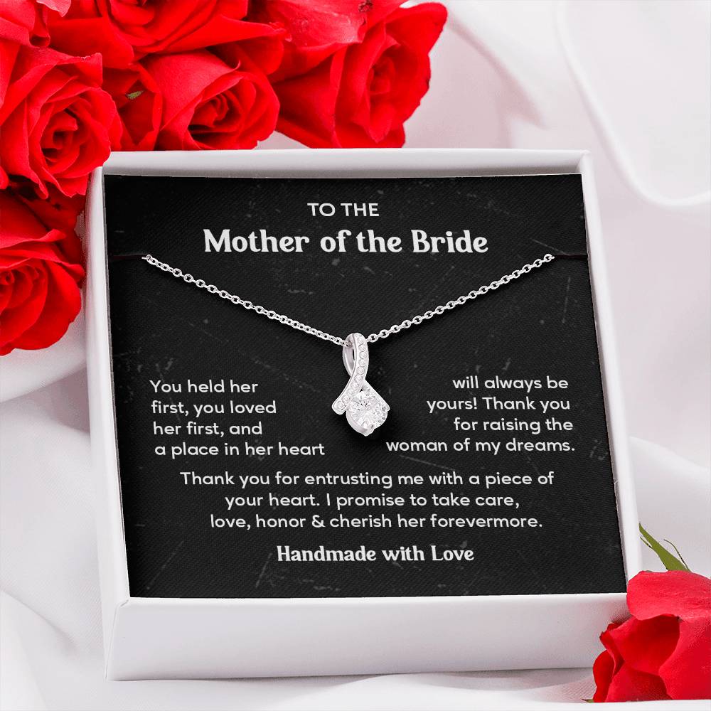 To The Mother Of The Bride Elegant Jewelry For Family Connection Thoughtful Necklace Loving Pendant With Message Elegant Pendant For A Mother’s Love Thank You Pendant Beautiful Necklace For A Special Connection Heartfelt Necklace For Her