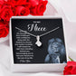 To My Niece Necklace Gift With Meaningful Message Card
