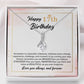 17th Birthday Necklace Gift with Loving Message Card