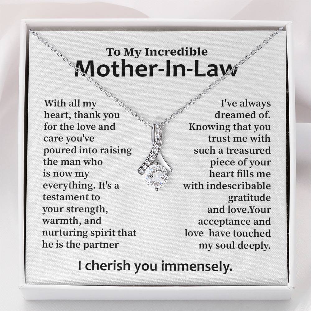 To My Incredible Mother-In-Law With all my hear.