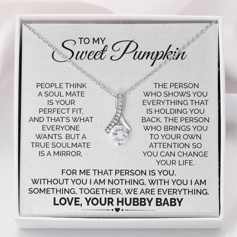 Necklace Gift for Sweet Pumpkin Wife from Hubby Baby