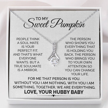Necklace Gift for Sweet Pumpkin Wife from Hubby Baby