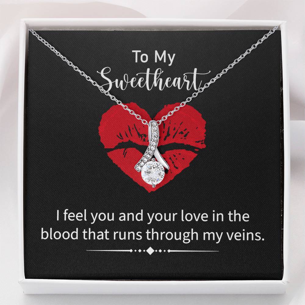 Sweetheart Necklace Gift with Deep Love Message