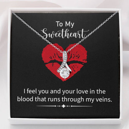 Sweetheart Necklace Gift with Deep Love Message