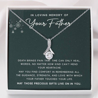 Memorial Jewelry Gift for Loss of Father with Message Card