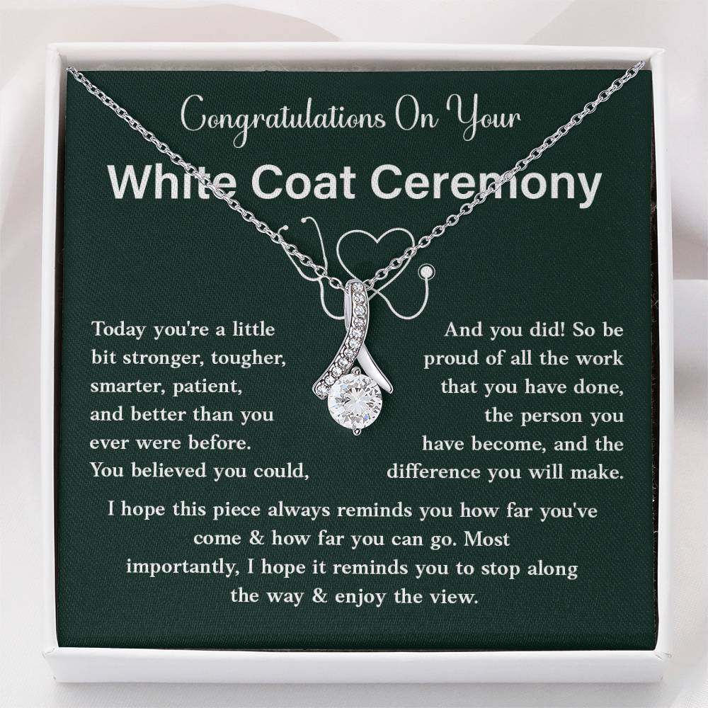 Congratulations On Your White Coat Ceremony Congratulations Necklace Stronger And Smarter Necklace Meaningful Gift For Graduates Motivational Jewelry Personal Growth Jewelry Best Wishes Necklace Enjoy The View Necklace