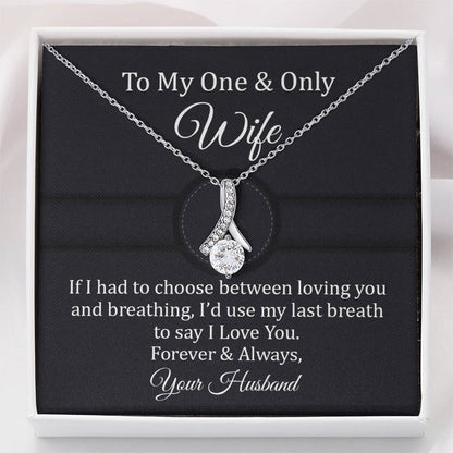 Wife Necklace Gift from Husband with Romantic Quote