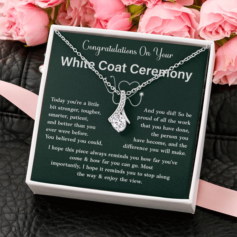 Congratulations On Your White Coat Ceremony Congratulations Necklace Stronger And Smarter Necklace Meaningful Gift For Graduates Motivational Jewelry Personal Growth Jewelry Best Wishes Necklace Enjoy The View Necklace