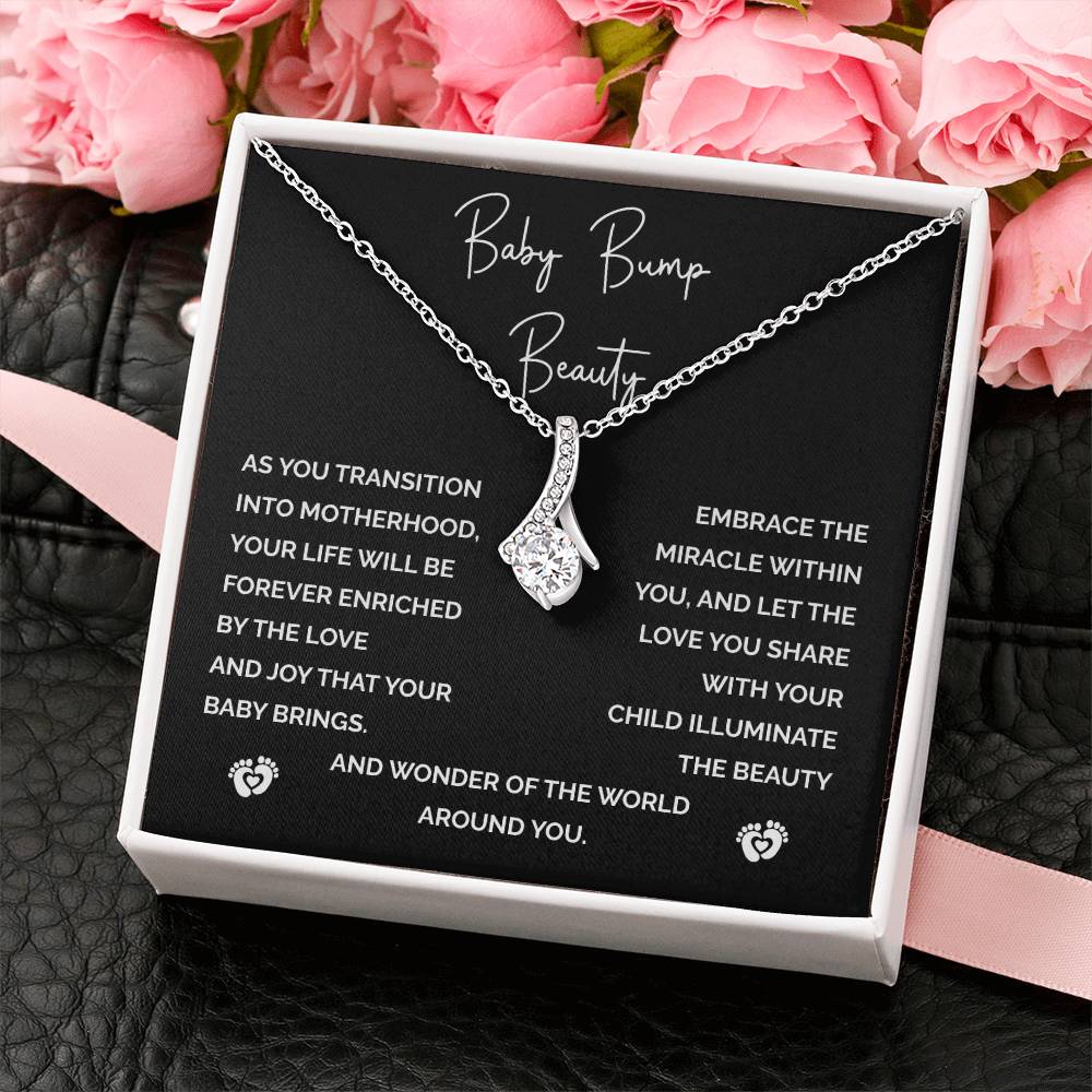 Baby Bump Beauty, Best Necklace Gift For Expecting Mother Necklace With Heartfelt Message Thoughtful Necklace Gift For New Mom Best Mother’s Day Necklace Gift For Mom-to-be Pregnancy Journey Necklace Gift Thoughtful Gift Necklace