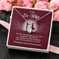 Ex-Wife Necklace Gift – Elegant Jewelry with Message Card