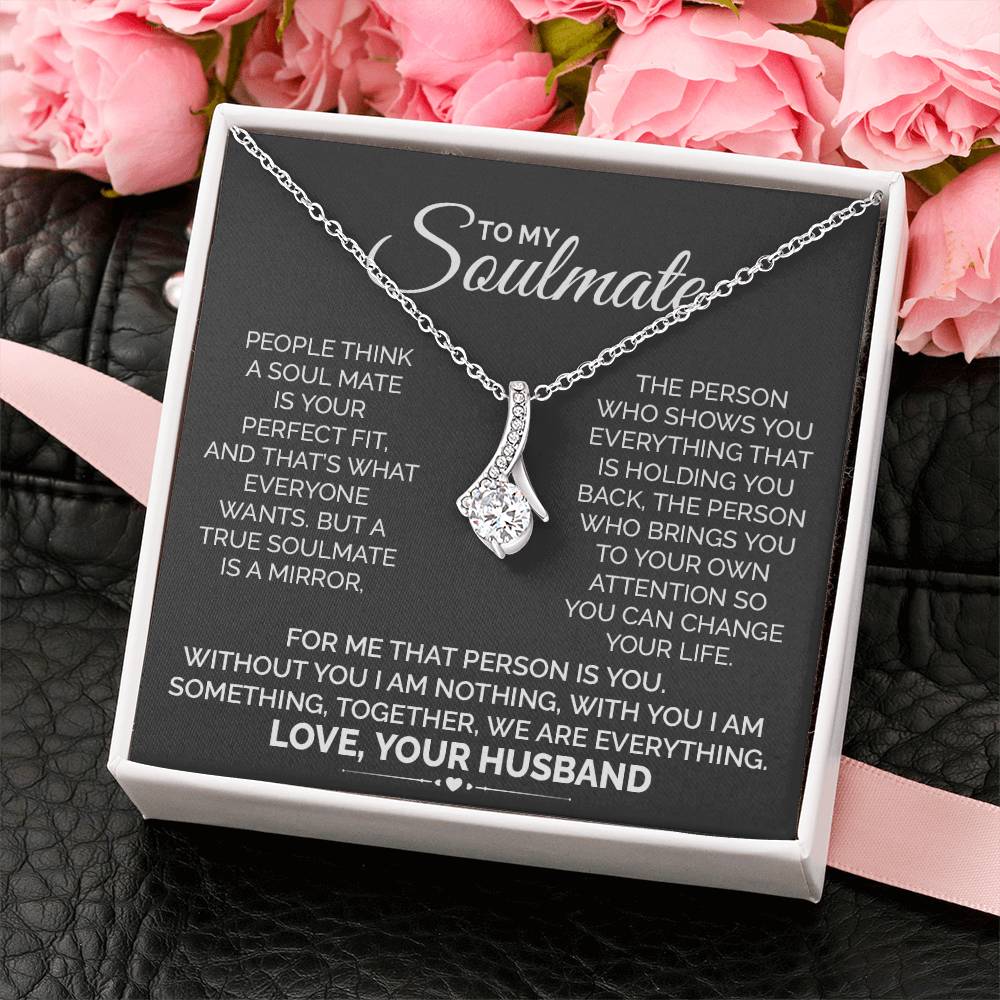 Soulmate Necklace from Husband with Meaningful Note