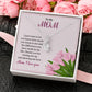 Gift for Mom from Daughter – Necklace with Message Card