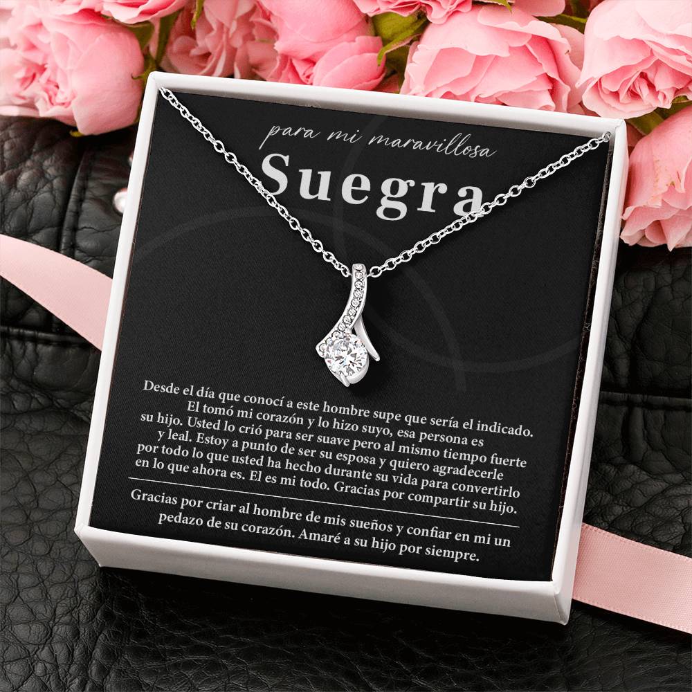 Collar Para Mi Maravillosa Suegra Regalo De Bodas Sincero De Su Hijo Regalo De Bodas Para Suegra Joyas Sentimentales Para Suegra Regalo Especial Para La Mamá Del Novio Regalo Significativo Para La Madre Del Novio Recuerdo Del Día De La Boda De La Suegra