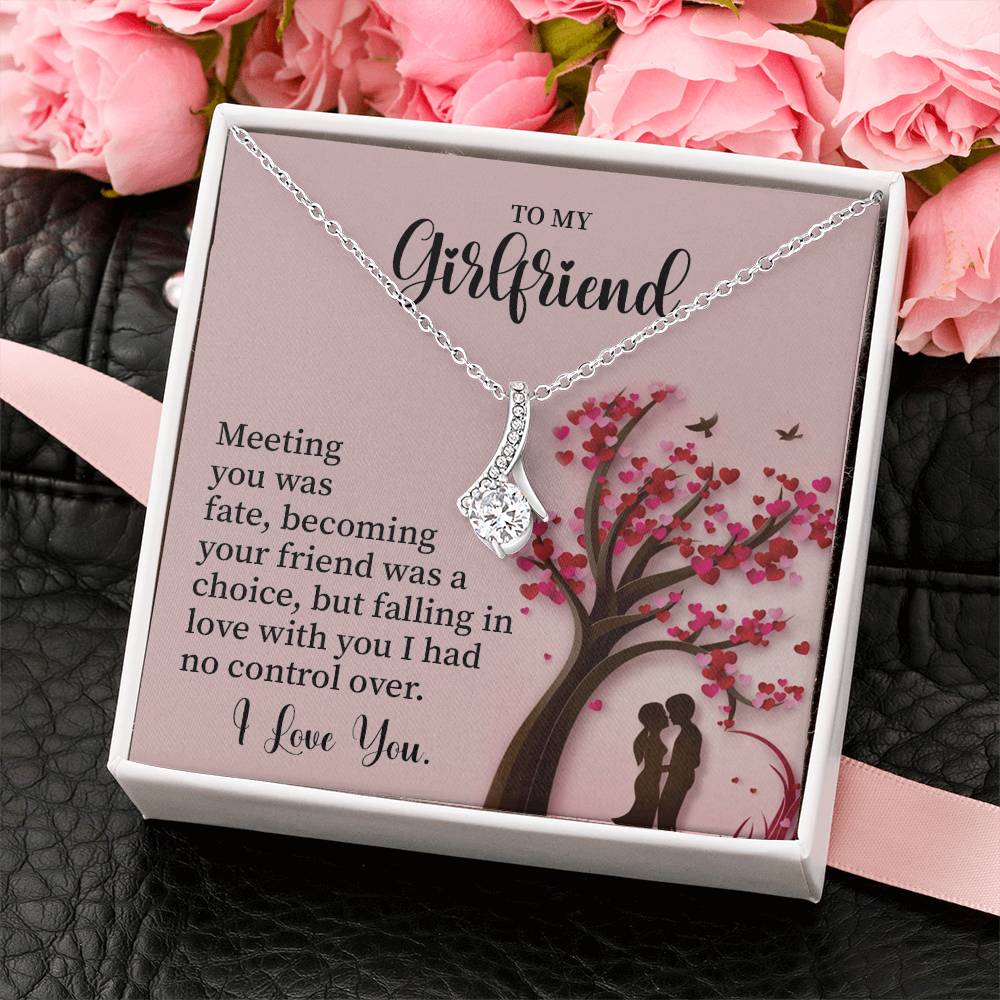 Girlfriend Necklace Romantic Gift with Message Card