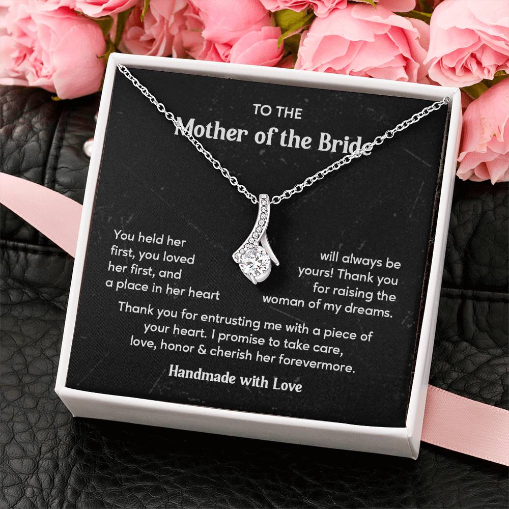 To The Mother Of The Bride Elegant Jewelry For Family Connection Thoughtful Necklace Loving Pendant With Message Elegant Pendant For A Mother’s Love Thank You Pendant Beautiful Necklace For A Special Connection Heartfelt Necklace For Her