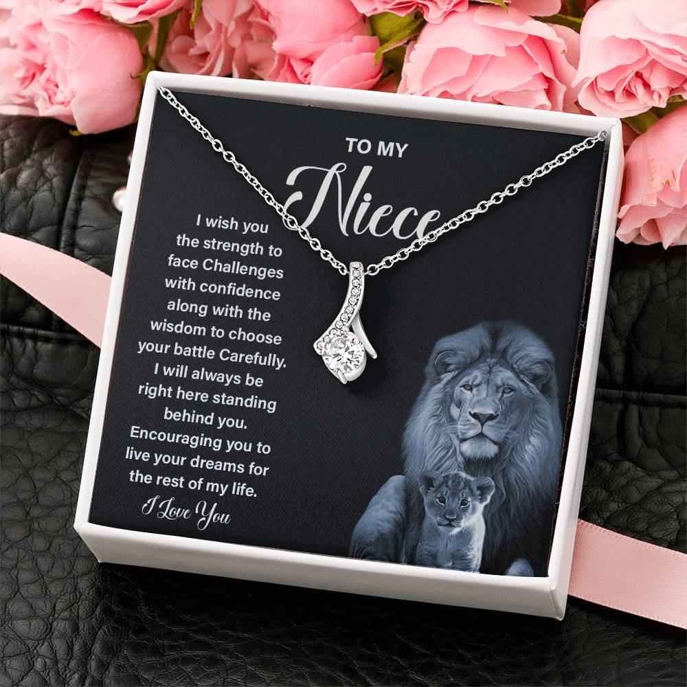 To My Niece Necklace Gift With Meaningful Message Card