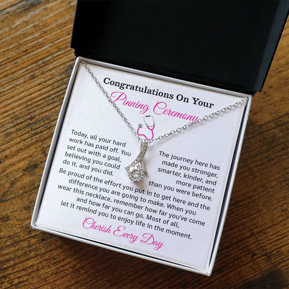 Congratulations On Your Pinning Ceremony Necklace Pinning Ceremony Necklace Gift Congratulations Pinning Ceremony Jewelry Strength And Growth Necklace Gift Pinning Ceremony Milestone Necklace Pinning Ceremony Graduation Necklace Gift