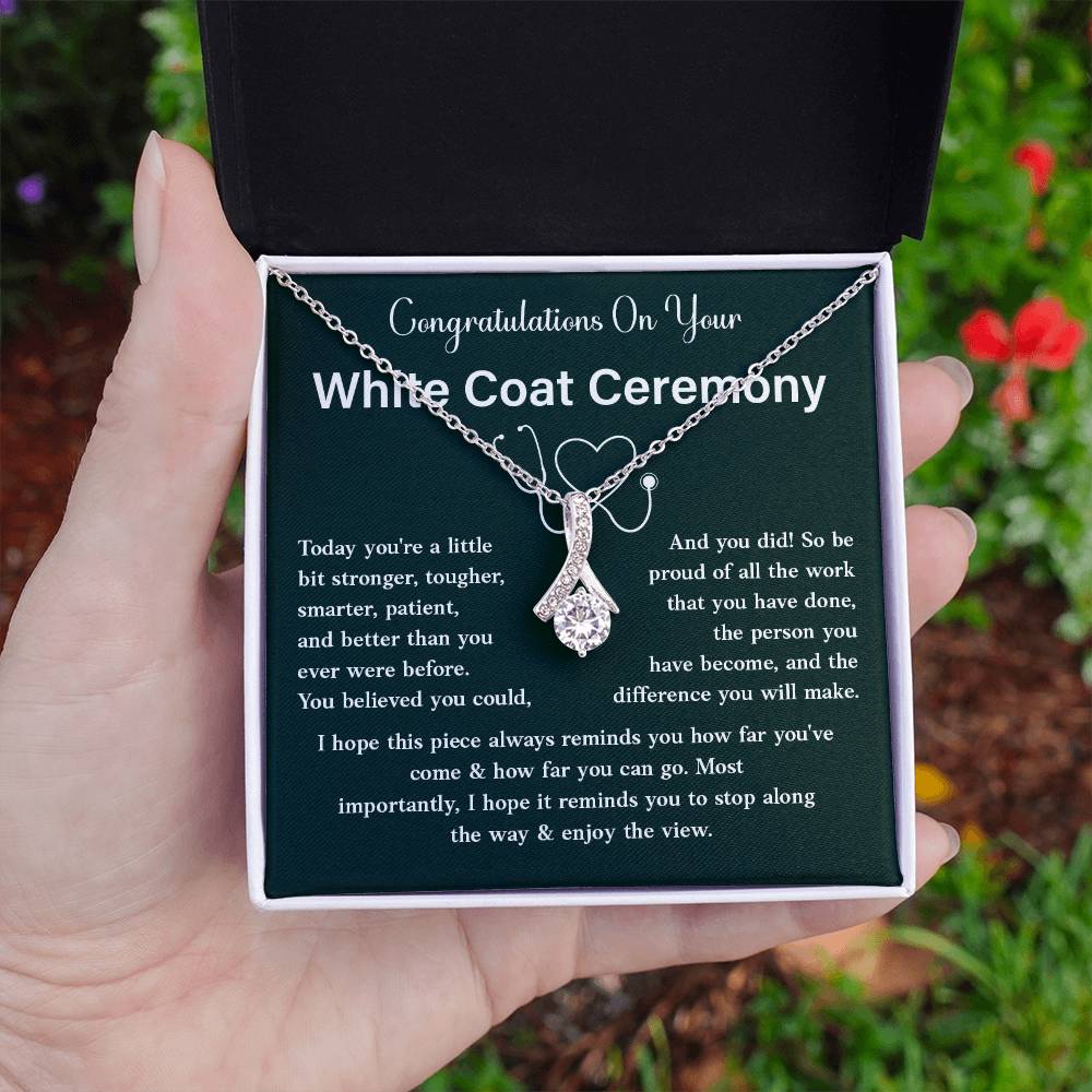 Congratulations On Your White Coat Ceremony Congratulations Necklace Stronger And Smarter Necklace Meaningful Gift For Graduates Motivational Jewelry Personal Growth Jewelry Best Wishes Necklace Enjoy The View Necklace