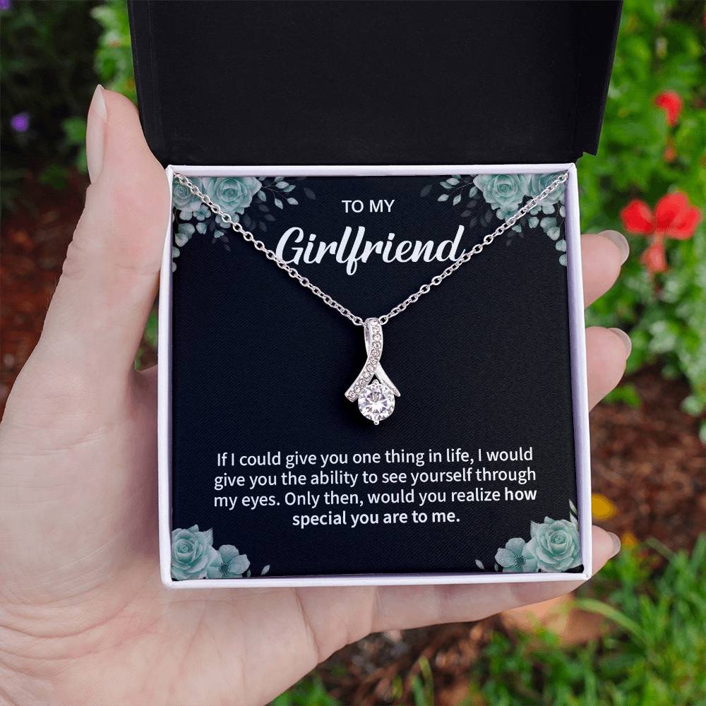 To My Girlfriend Necklace – Jewelry Gift with Message Card