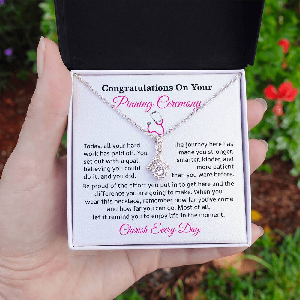 Congratulations On Your Pinning Ceremony Necklace Pinning Ceremony Necklace Gift Congratulations Pinning Ceremony Jewelry Strength And Growth Necklace Gift Pinning Ceremony Milestone Necklace Pinning Ceremony Graduation Necklace Gift