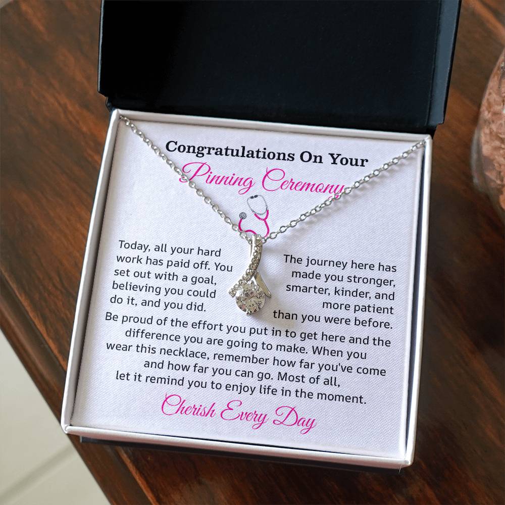 Congratulations On Your Pinning Ceremony Necklace Pinning Ceremony Necklace Gift Congratulations Pinning Ceremony Jewelry Strength And Growth Necklace Gift Pinning Ceremony Milestone Necklace Pinning Ceremony Graduation Necklace Gift