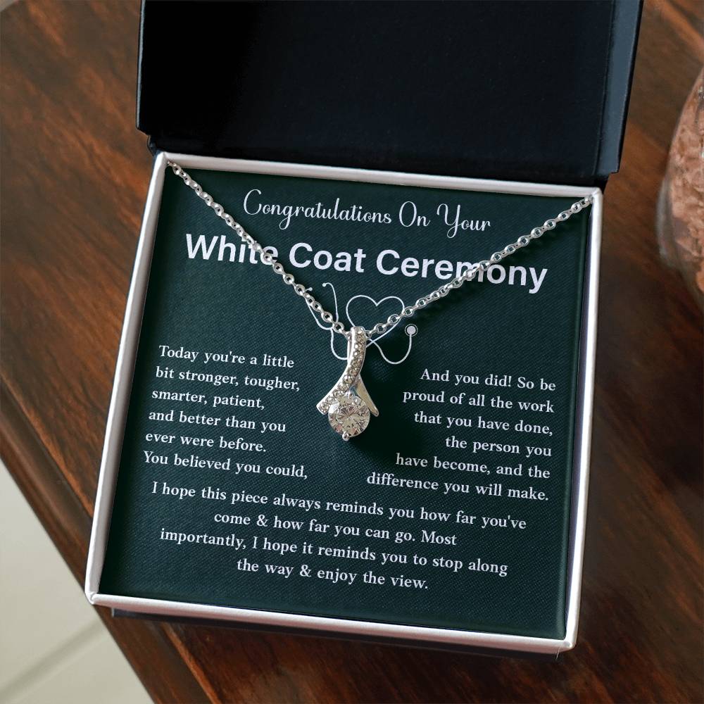 Congratulations On Your White Coat Ceremony Congratulations Necklace Stronger And Smarter Necklace Meaningful Gift For Graduates Motivational Jewelry Personal Growth Jewelry Best Wishes Necklace Enjoy The View Necklace