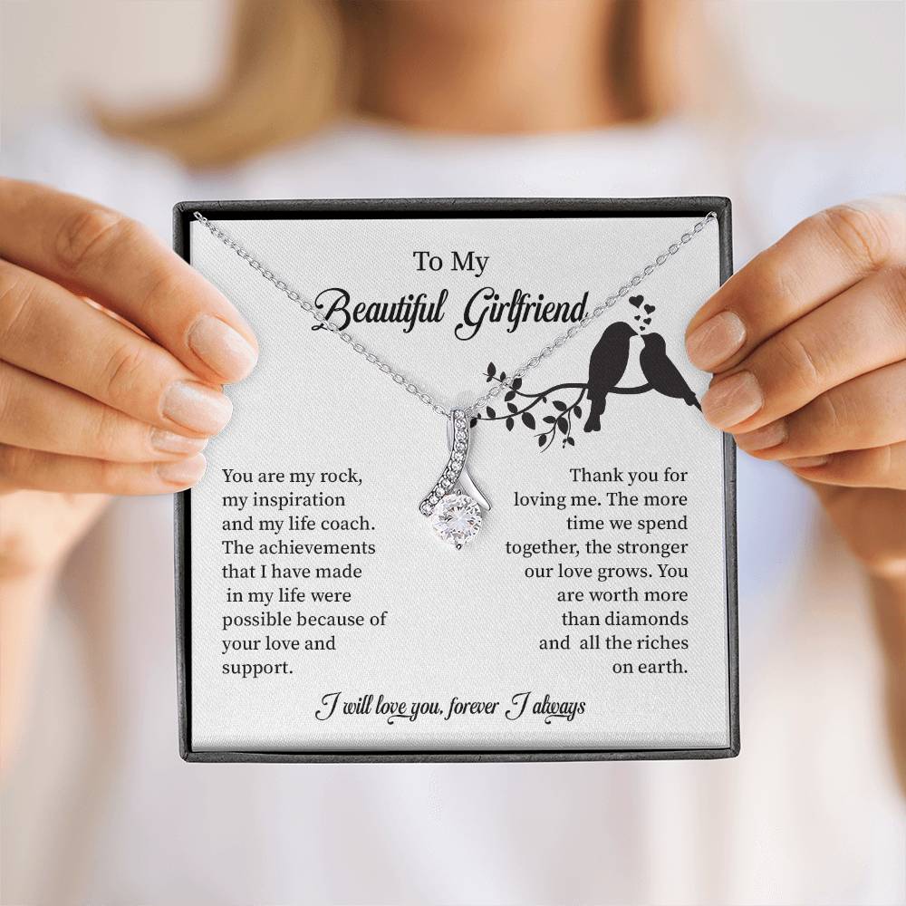 Emotional Girlfriend Necklace Gift with Message Card