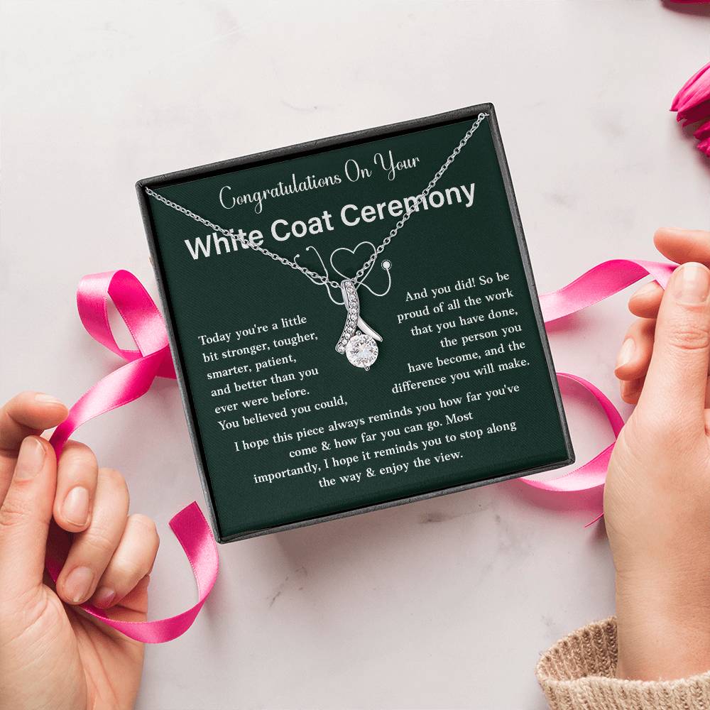 Congratulations On Your White Coat Ceremony Congratulations Necklace Stronger And Smarter Necklace Meaningful Gift For Graduates Motivational Jewelry Personal Growth Jewelry Best Wishes Necklace Enjoy The View Necklace