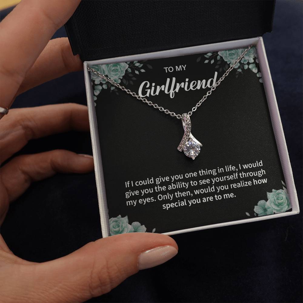 To My Girlfriend Necklace – Jewelry Gift with Message Card