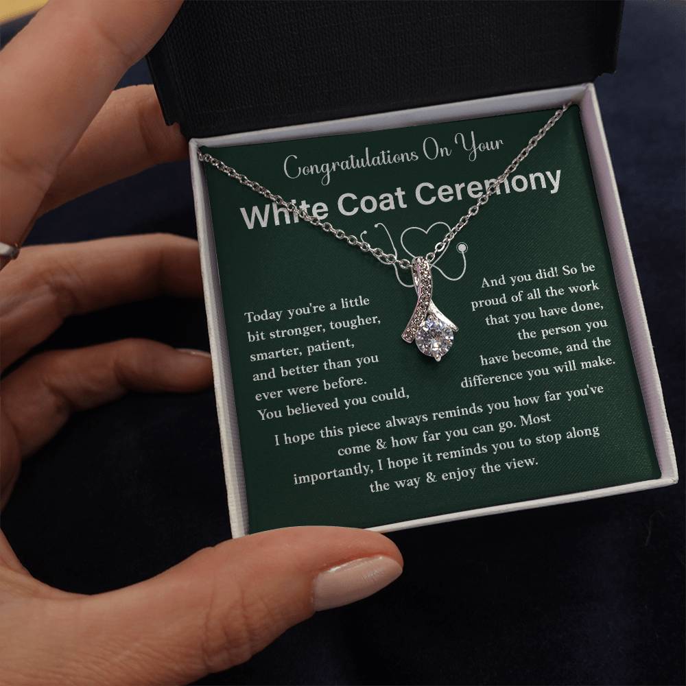 Congratulations On Your White Coat Ceremony Congratulations Necklace Stronger And Smarter Necklace Meaningful Gift For Graduates Motivational Jewelry Personal Growth Jewelry Best Wishes Necklace Enjoy The View Necklace