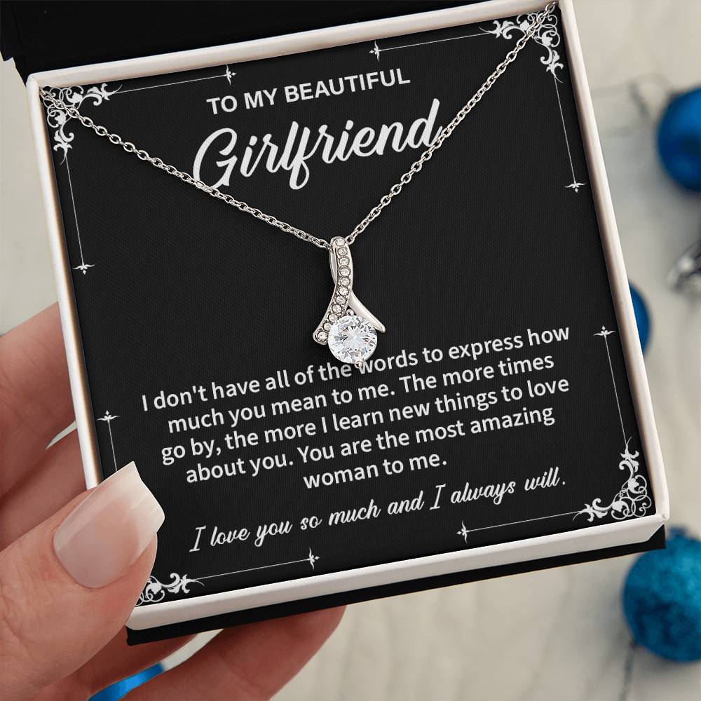 Necklace Gift for Girlfriend – Message Card & Box