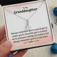 To My Granddaughter Necklace Gift From Grandparents With Message Card