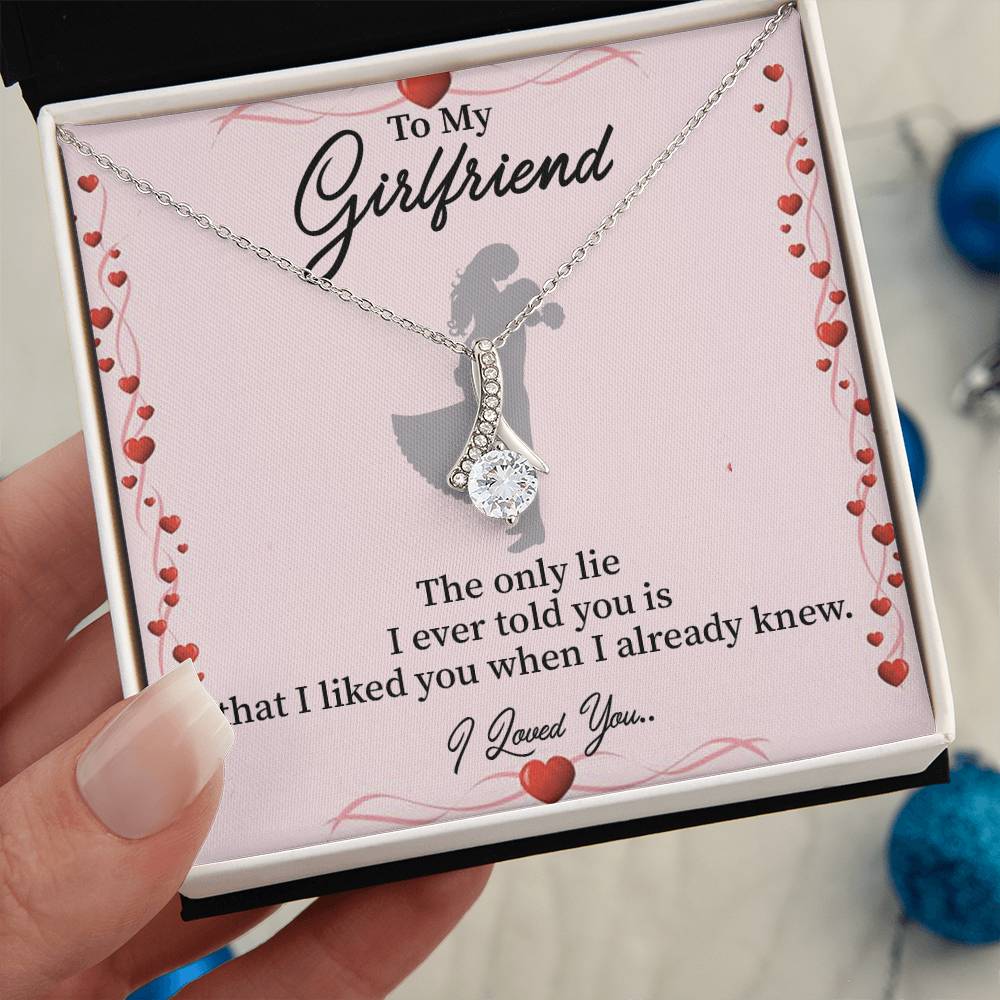 Necklace Gift for Girlfriend with Love Quote Card