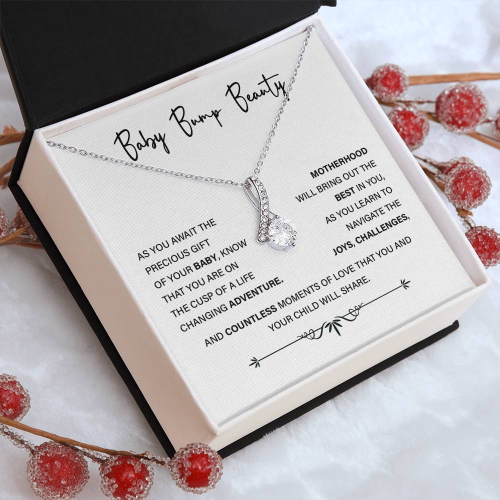 Baby Bump Beauty, Inspirational Gift Necklace For Pregnant Mothers Jewelry For Mom-to-be, Celebrating Motherhood Sentimental Pregnancy Necklace Necklace For Mother’s Pregnancy Journey Sentimental Necklace Gift Pregnancy Adventure Necklace Gift