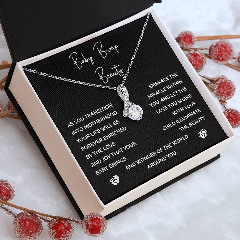 Baby Bump Beauty, Best Necklace Gift For Expecting Mother Necklace With Heartfelt Message Thoughtful Necklace Gift For New Mom Best Mother’s Day Necklace Gift For Mom-to-be Pregnancy Journey Necklace Gift Thoughtful Gift Necklace