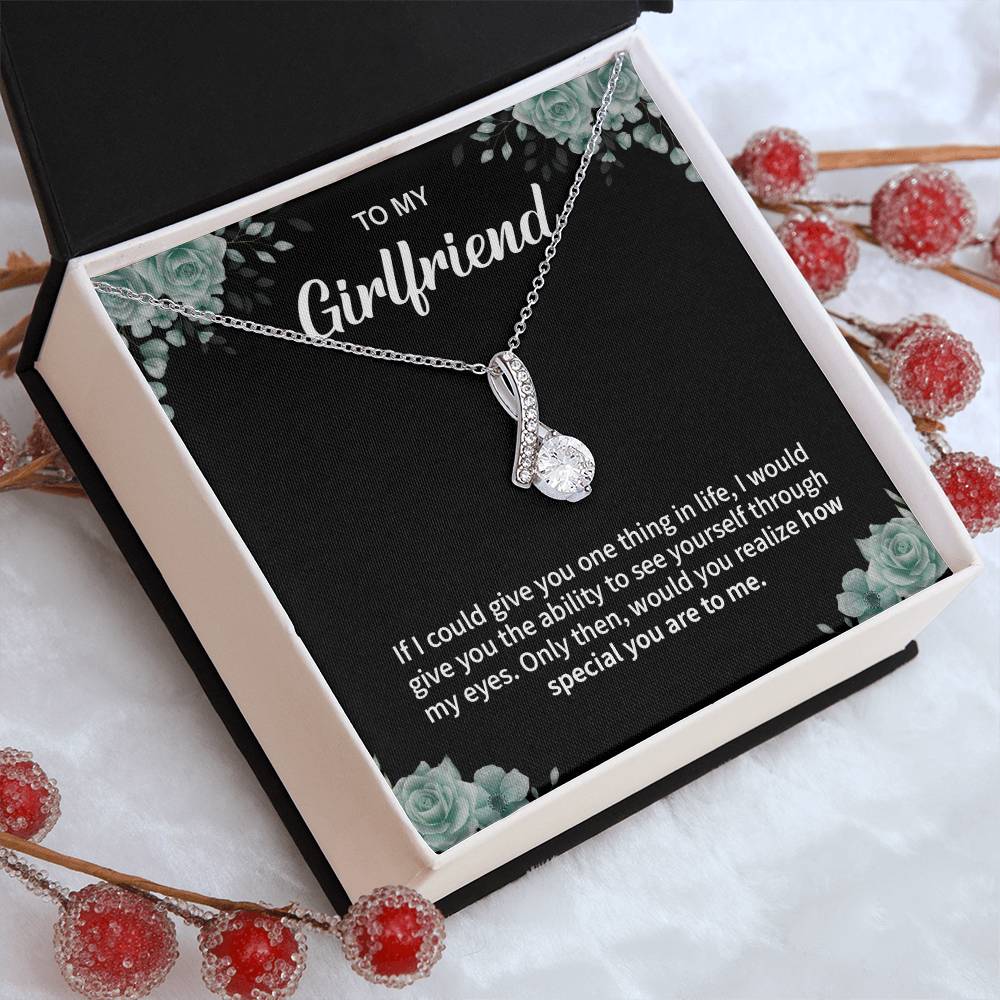 To My Girlfriend Necklace – Jewelry Gift with Message Card