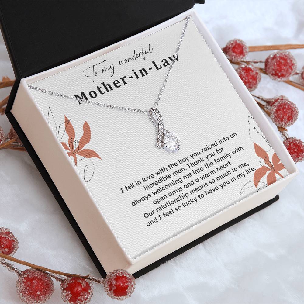 To My Wonderful Mother-in-law Necklace Mother-in-law Necklace Gift Thank You Gift For Mother-in-law Sentimental Mother-in-law Jewelry Jewelry For Mother-in-law Emotional Gift For Mother-in-law Meaningful Gift For Mother-in-law Mother Sentimental Jewelry