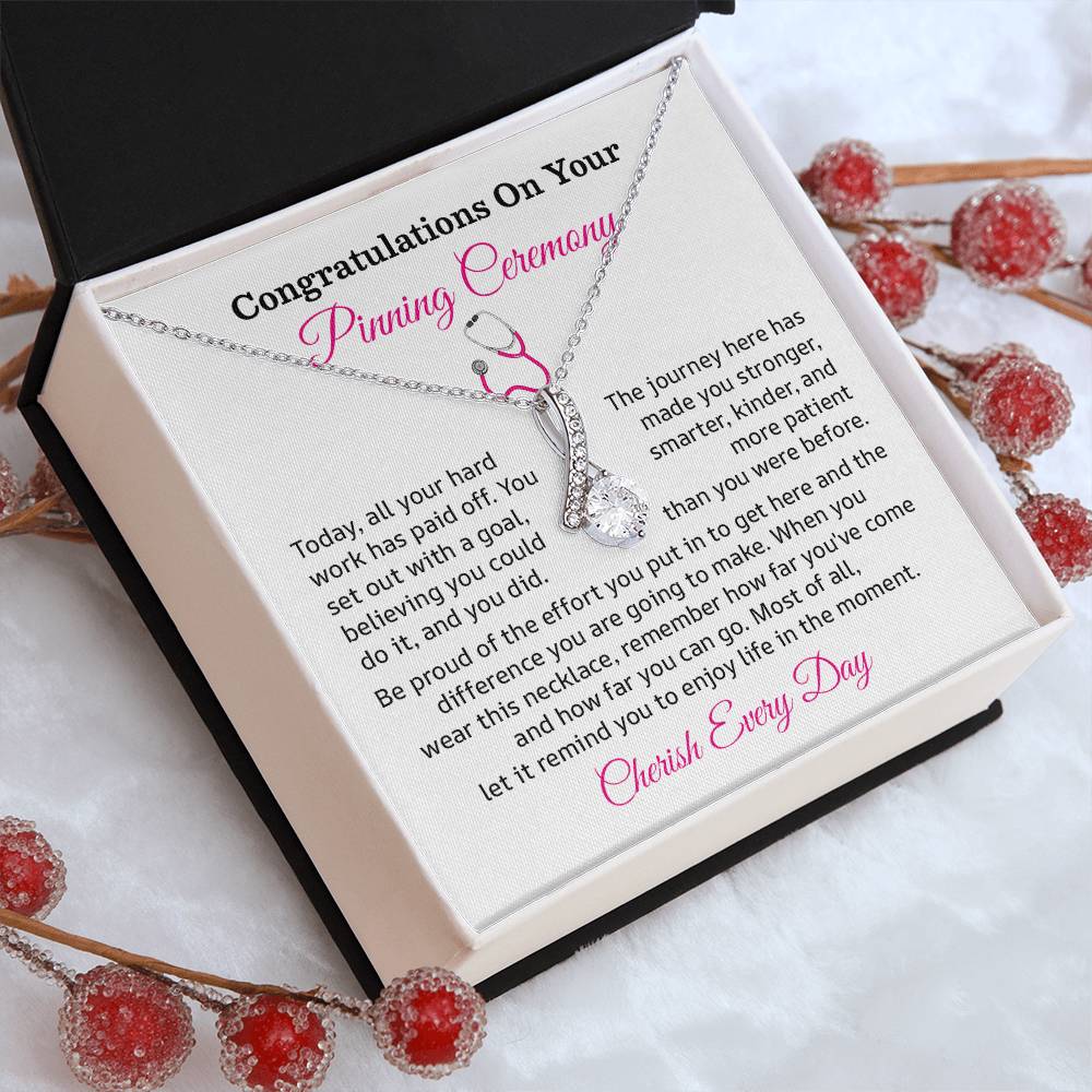 Congratulations On Your Pinning Ceremony Necklace Pinning Ceremony Necklace Gift Congratulations Pinning Ceremony Jewelry Strength And Growth Necklace Gift Pinning Ceremony Milestone Necklace Pinning Ceremony Graduation Necklace Gift