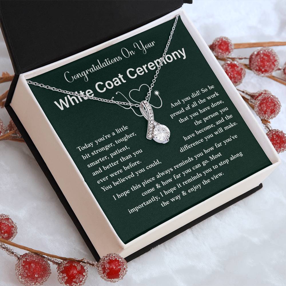 Congratulations On Your White Coat Ceremony Congratulations Necklace Stronger And Smarter Necklace Meaningful Gift For Graduates Motivational Jewelry Personal Growth Jewelry Best Wishes Necklace Enjoy The View Necklace